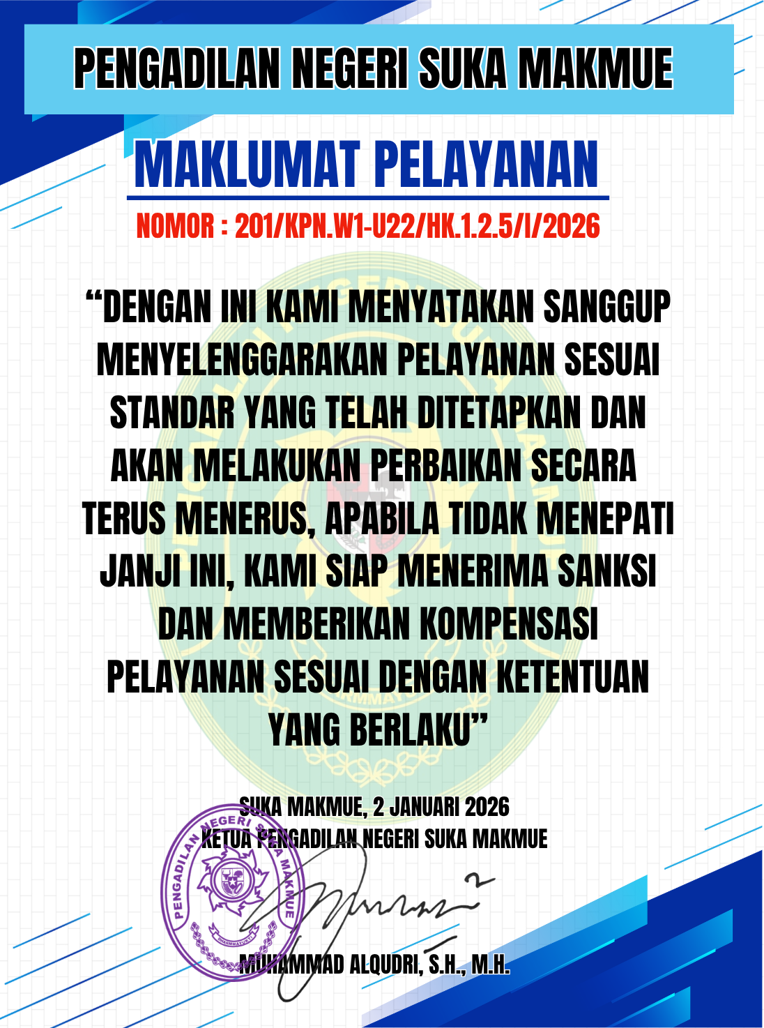 Maklumat Pelayanan